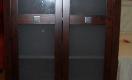 Vitrina en madera maciza abeto-1370